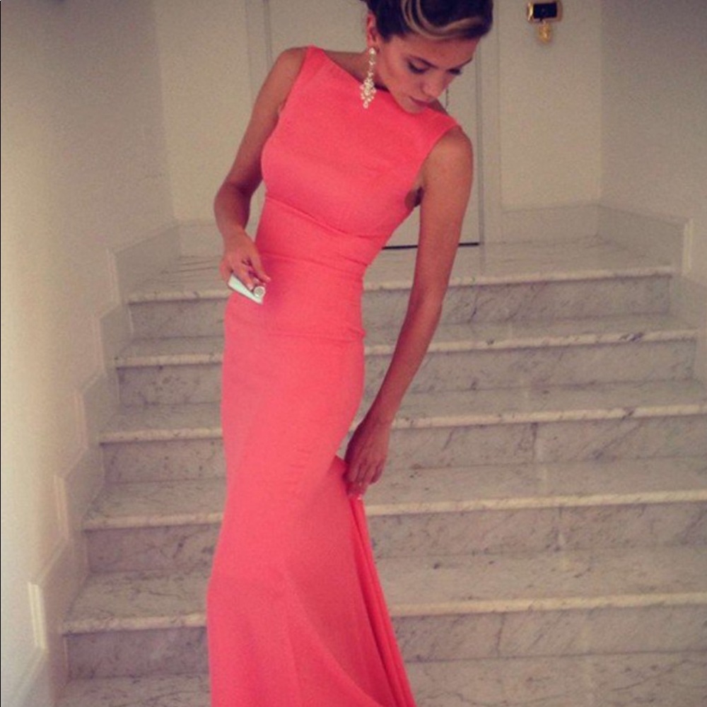 Heboes long Coral dress